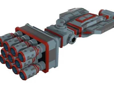 Low-poly spaceship Low-poly 3D model purchase