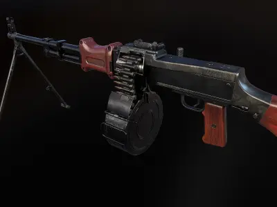 RPD Light Machine Gun Low-poly 3D model