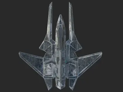 Spaceship Fighter N5 Low-poly 3D model