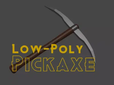 Pickaxe Free low-poly 3D model