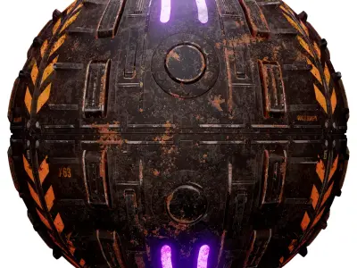 PBR Seamless Sci-Fi Texture 59 Low-poly 3D model