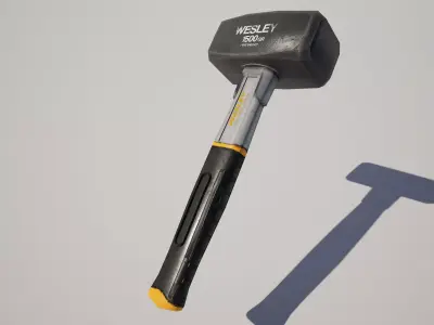  Sledge Hammer Low-poly 3D model