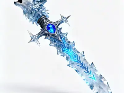 Winter Howl Frost Blade 3D Model Low-poly 3D model