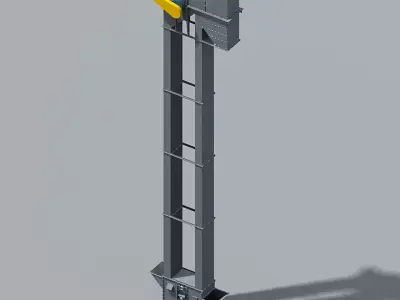 Bucket Elevator Low-poly 3D model