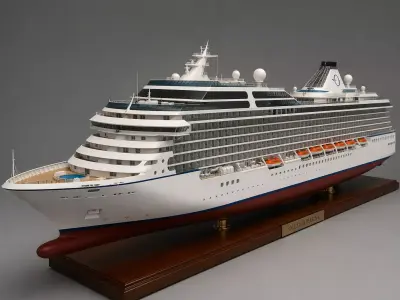 Realistic Passenger Ship Cruise Liner 3D model