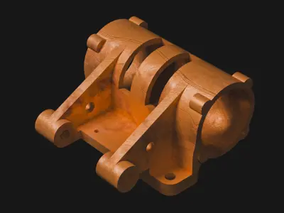 Building Blocks Kit Casted Parts Hard Surface COPPER V9 Low-poly 3D model