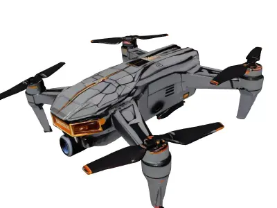 Sleek SciFi Drone 3D Model 3D model