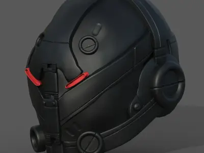 Helmet military Scifi futuristic technology  Low-poly 3D model purchase