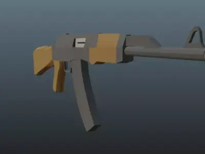 AK-47 gun Free 3D model