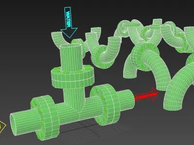 Pipe modular set 3D model