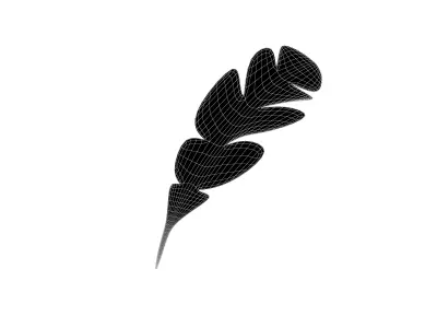 Feather Pen v1 004 Low-poly 3D model