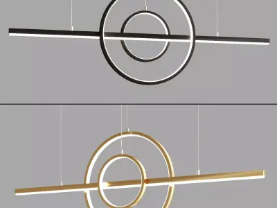 Indoor LED Chandelier 3D model