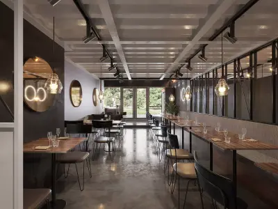 Industrial  restaurant 3D model