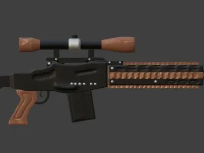 WoodPecker Gun Free low-poly 3D model