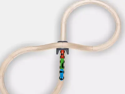 LILLABO 20piece basic train set Low-poly 3D model