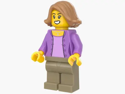Lego Minifig Male and Female 6 Collection 3D model