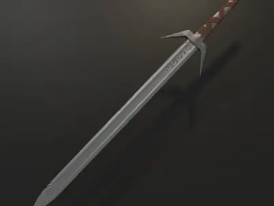 Sword Low poly lord of rings Low-poly 3D model
