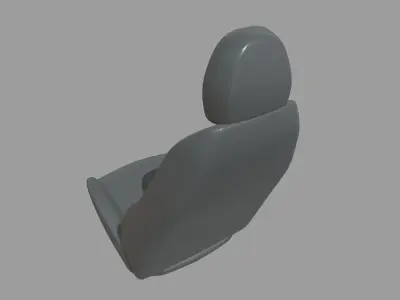 Car Seat 021 Low-poly 3D model