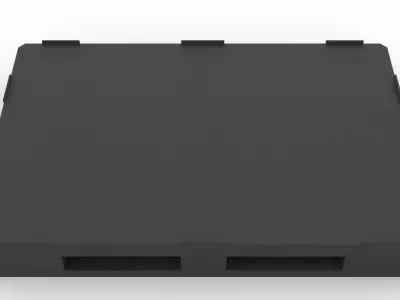 Plastic EUR-size pallet 3D model