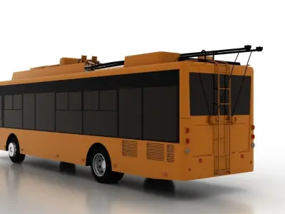 Trolleybus Bogdan T70115AC Low Low-poly 3D model