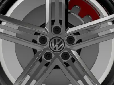 VW Beetle R Concept wheel 3D model
