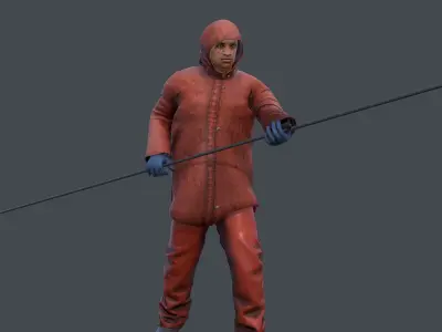 Commercial fisherman 3D model