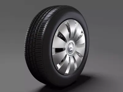 Mercedes Benz Citan Van wheel 2017 3D model