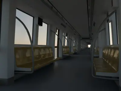 CAF Driverless Metro Low-poly 3D model