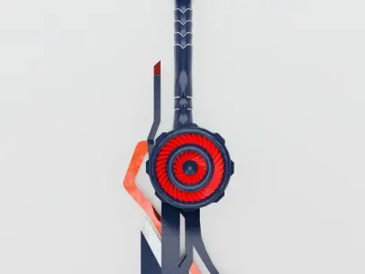 Anime sword lowpoly Low-poly 3D model