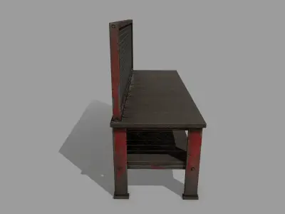 workbench bench Low-poly 3D model buy