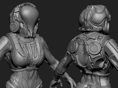  Sci-Fi Armor 8 Sculpt 3D model