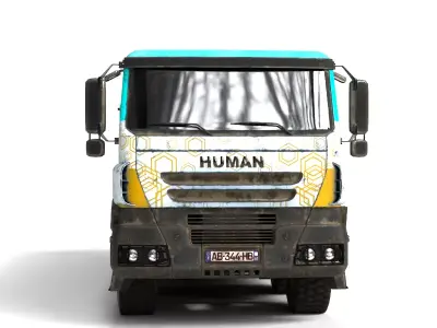 Rigged Dump Truck 3D Model 3D model