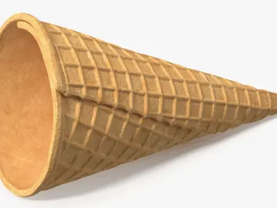 Types of Ice Cream Cones 3D model