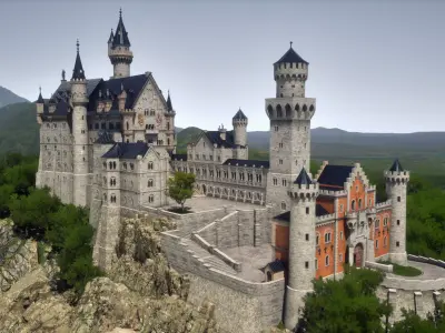 Castle Neuschwanstein Germany 3D model