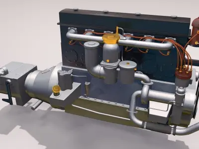 Engine RR Phantom II 3D model