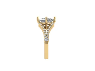 Princess Art Deco Ring 3D print model 9