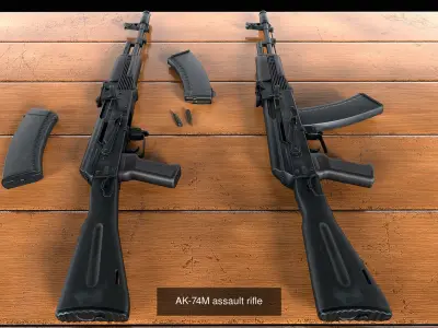 AK rifles 3D Model Pack