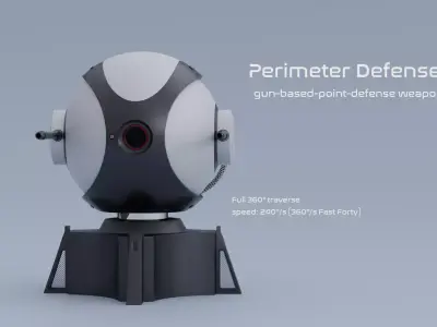 Perimeter Defense SciFi Free 3D model