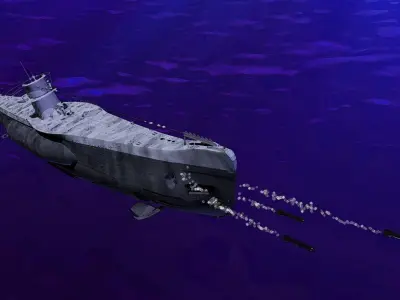 Uboat Wolf Pack-Types VII - VII-C 3D model