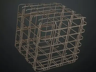 Industrial Wire Mesh Metal Weave PBR Seamless Texture