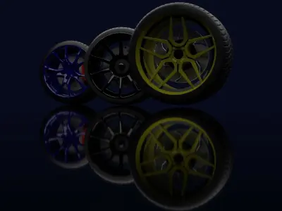 Car Wheels Free 3D model