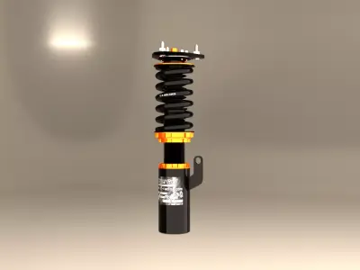 car susspension coilover 3D model