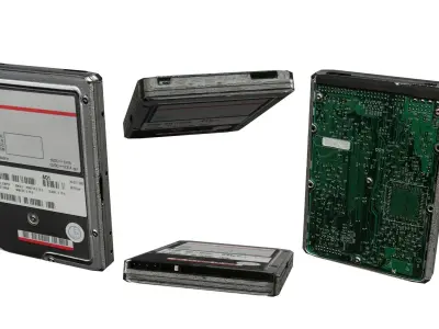 HDD Hard Drive Computer Part Memory Tech Machine Metal PC  Low-poly 3D model