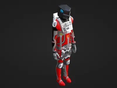 Robot Soldier - Assault Soldier Low-poly 3D model 31