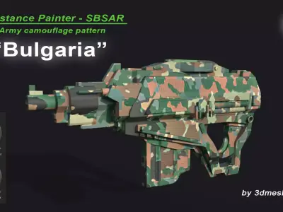Bulgaria - Army Camouflage Pattern - SBSAR Material 3D model