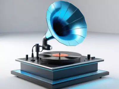 Futuristic SciFi Gramophone Record Player 3D model
