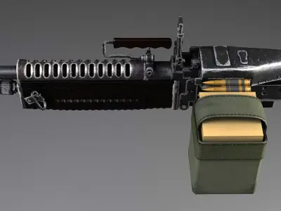 M60 machine gun 3D model 2
