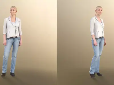 Kim 10653 Standing Casual Woman Free 3D model