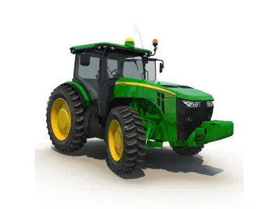 Tractor John Deere 8335R Rigged 3D model