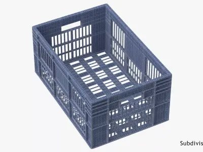 Plastic Crate Green 3D model